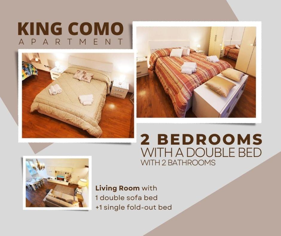 King Como Lake Center 9 Posti Letto- Grande Terrazza - 2 Bagni Privati Exteriör bild