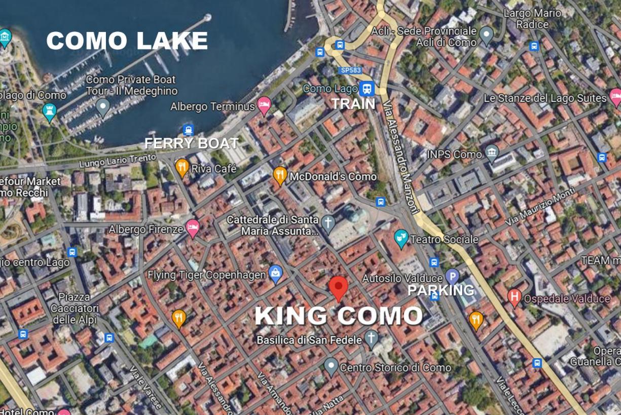 King Como Lake Center 9 Posti Letto- Grande Terrazza - 2 Bagni Privati Exteriör bild
